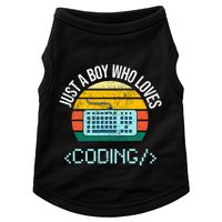 Just A Boy Who Loves Coding Computer Doggie Tank