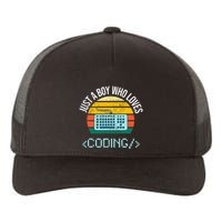 Just A Boy Who Loves Coding Computer Yupoong Adult 5-Panel Trucker Hat