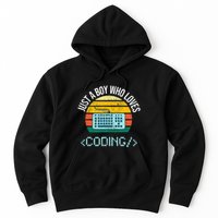 Just A Boy Who Loves Coding Computer Hoodie