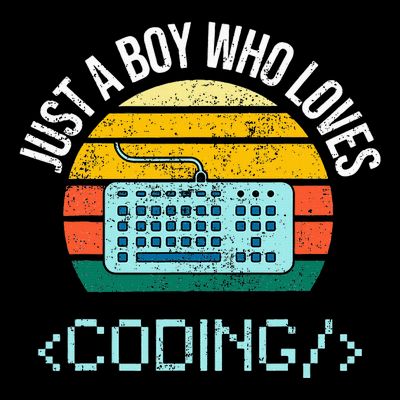 Just A Boy Who Loves Coding Computer T-Shirt