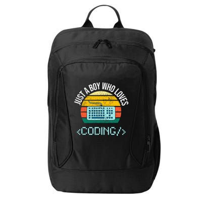 Just A Boy Who Loves Coding Computer City Backpack