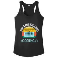 Just A Boy Who Loves Coding Computer Ladies PosiCharge Competitor Racerback Tank