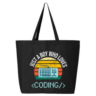Just A Boy Who Loves Coding Computer 25L Jumbo Tote