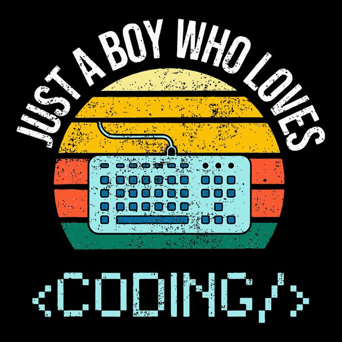 Just A Boy Who Loves Coding Computer Baby Bodysuit