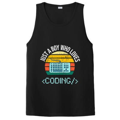 Just A Boy Who Loves Coding Computer PosiCharge Competitor Tank