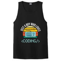 Just A Boy Who Loves Coding Computer PosiCharge Competitor Tank