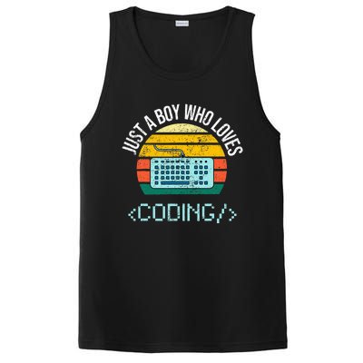 Just A Boy Who Loves Coding Computer PosiCharge Competitor Tank