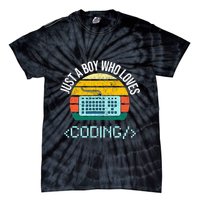 Just A Boy Who Loves Coding Computer Tie-Dye T-Shirt