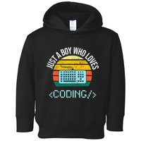 Just A Boy Who Loves Coding Computer Toddler Hoodie