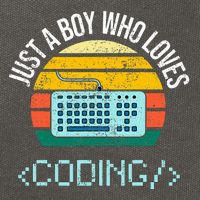 Just A Boy Who Loves Coding Computer Cotton Canvas Backpack
