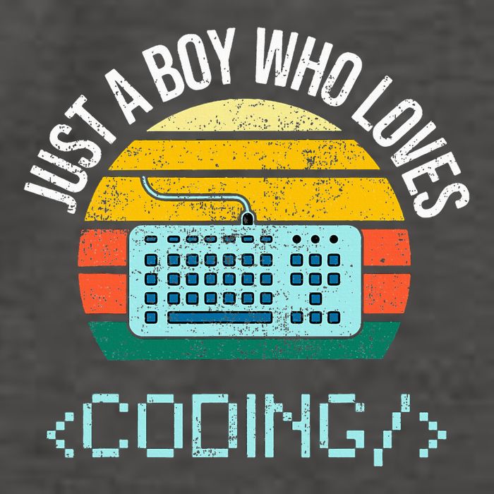 Just A Boy Who Loves Coding Computer Vector Backpack