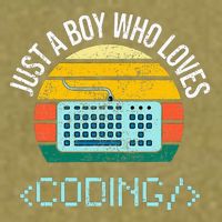 Just A Boy Who Loves Coding Computer Garment-Dyed Women's Muscle Tee