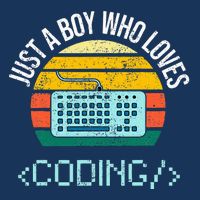 Just A Boy Who Loves Coding Computer Infant Baby Jersey Bodysuit