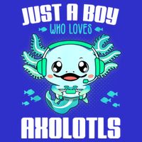 Just A Boy Who Loves Axolotls Funny Axolotl Gamer Kids Boys Tank Top