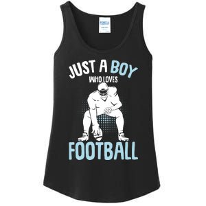 Just A Boy Who Loves Football American Football Boy Ladies Essential Tank