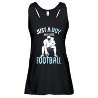 Just A Boy Who Loves Football American Football Boy Ladies Essential Flowy Tank