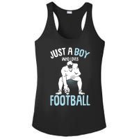 Just A Boy Who Loves Football American Football Boy Ladies PosiCharge Competitor Racerback Tank