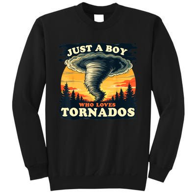 Just A Boy Who Loves Tornados Meteorology Storm Chaser Sweatshirt