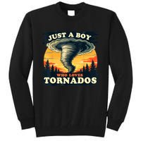 Just A Boy Who Loves Tornados Meteorology Storm Chaser Tall Sweatshirt