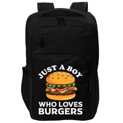 Just A Boy Who Loves Burger Cool Burger Gift Burger Boy Graphic Plus Size Shirt Impact Tech Backpack