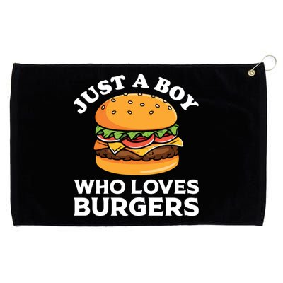 Just A Boy Who Loves Burger Cool Burger Gift Burger Boy Graphic Plus Size Shirt Grommeted Golf Towel