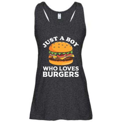 Just A Boy Who Loves Burger Cool Burger Gift Burger Boy Graphic Plus Size Shirt Ladies Essential Flowy Tank