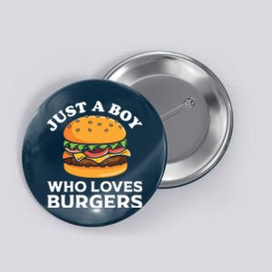 Just A Boy Who Loves Burger Cool Burger Gift Burger Boy Graphic Plus Size Shirt Button