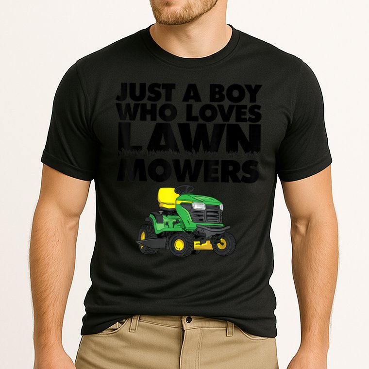 Just A Boy Who Loves Lawn Mowers Cooling Performance Crew T-Shirt