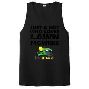 Just A Boy Who Loves Lawn Mowers PosiCharge Competitor Tank