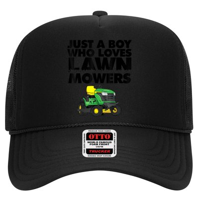 Just A Boy Who Loves Lawn Mowers Trucker Hat