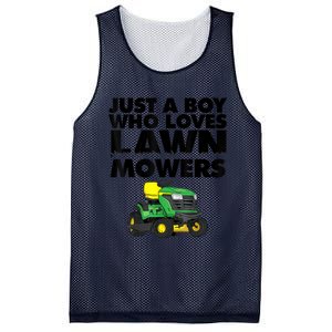 Just A Boy Who Loves Lawn Mowers Mesh Reversible Basketball Jersey Tank