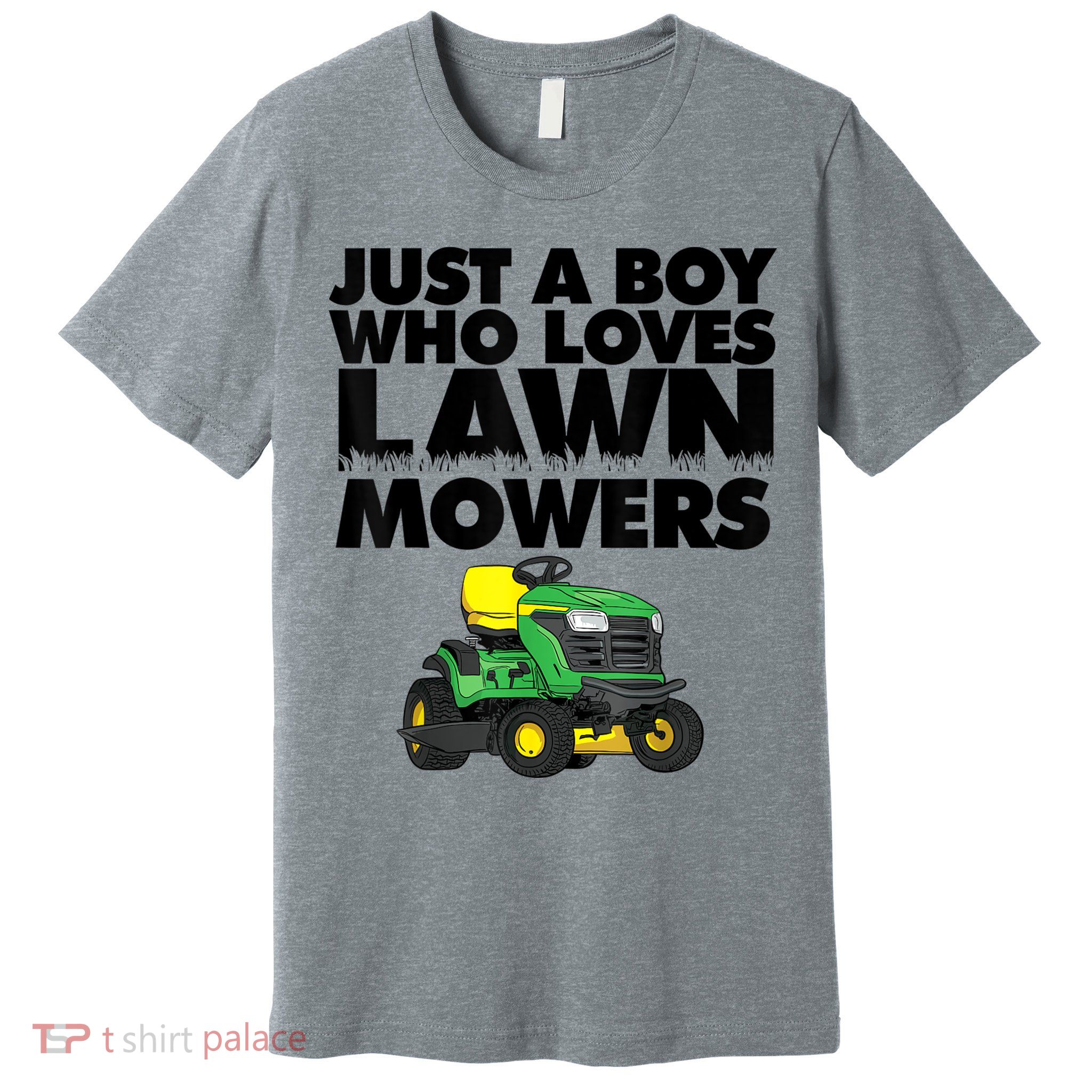 Just A Boy Who Loves Lawn Mowers Premium T-Shirt