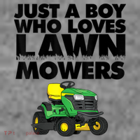 Just A Boy Who Loves Lawn Mowers Premium T-Shirt