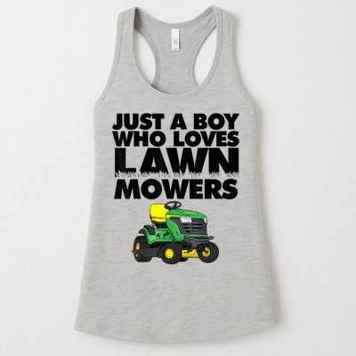 Just A Boy Who Loves Lawn Mowers Womens Tank Top