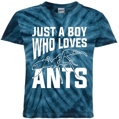 Just A Boy Who Loves Ants Kids Tie-Dye T-Shirt