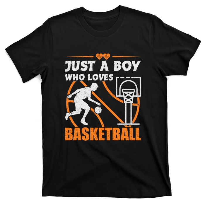 Just A Boy Who Loves Basketball For Boys T-Shirt