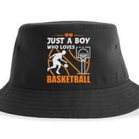 Just A Boy Who Loves Basketball For Boys Sustainable Bucket Hat