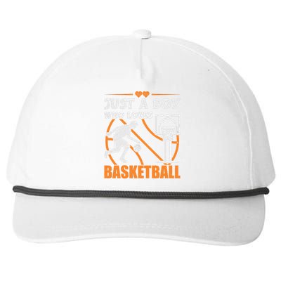 Just A Boy Who Loves Basketball For Boys Snapback Five-Panel Rope Hat