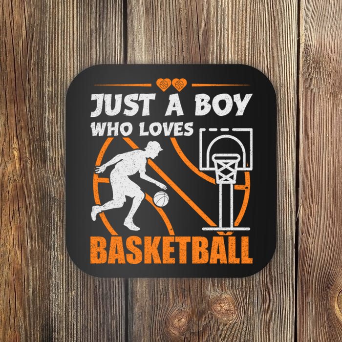 Just A Boy Who Loves Basketball For Boys Coaster