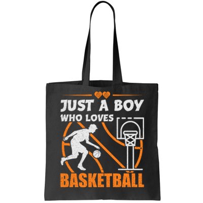 Just A Boy Who Loves Basketball For Boys Tote Bag