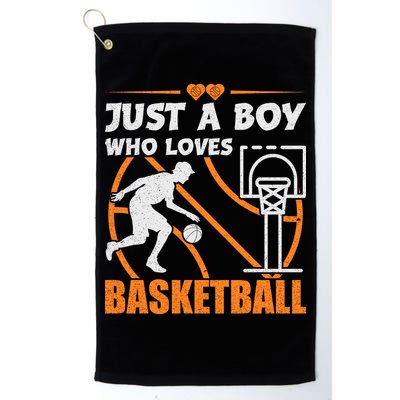 Just A Boy Who Loves Basketball For Boys Golf Towel