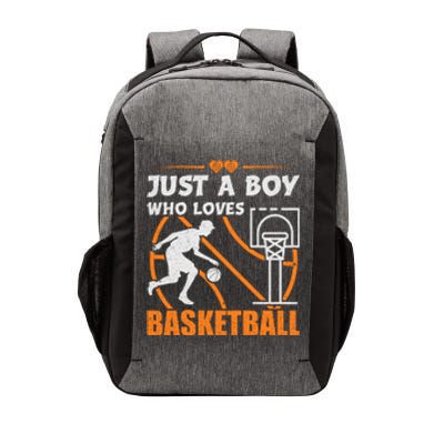 Just A Boy Who Loves Basketball For Boys Vector Backpack