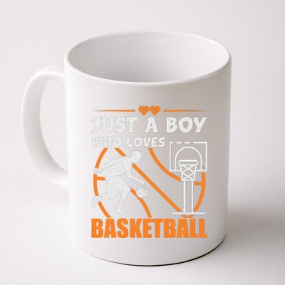 Just A Boy Who Loves Basketball For Boys Coffee Mug