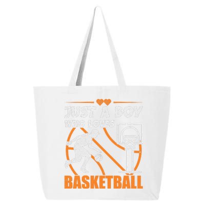 Just A Boy Who Loves Basketball For Boys 25L Jumbo Tote