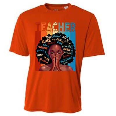 Juneteenth Afro Black History Month African American Teacher Gift Cooling Performance Crew T-Shirt