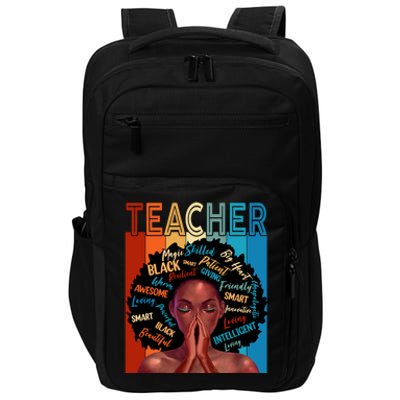 Juneteenth Afro Black History Month African American Teacher Gift Impact Tech Backpack