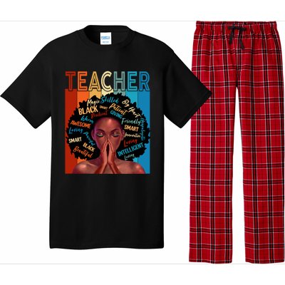 Juneteenth Afro Black History Month African American Teacher Gift Pajama Set