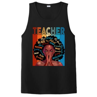 Juneteenth Afro Black History Month African American Teacher Gift PosiCharge Competitor Tank