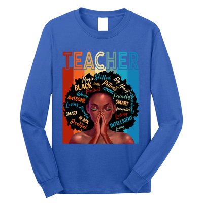 Juneteenth Afro Black History Month African American Teacher Gift Long Sleeve Shirt