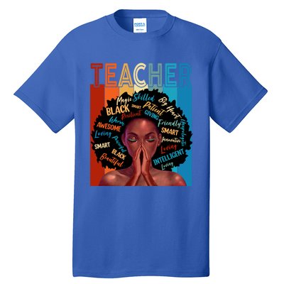 Juneteenth Afro Black History Month African American Teacher Gift Tall T-Shirt